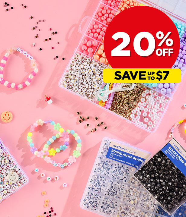 20% Off Crafters Choice Bulk Bead Packs
